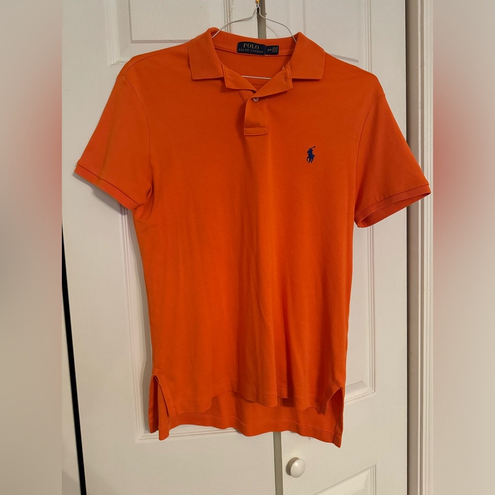 Men’s size small orange polo short sleeve